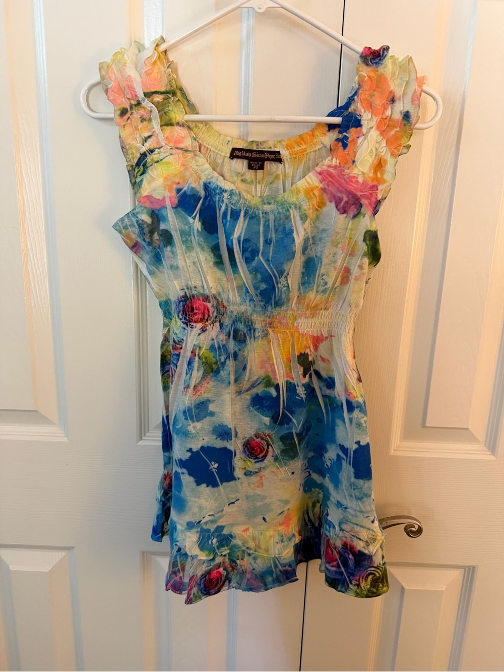 Colorful Floral Ruffled Sundress